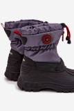 Graue Snowboots mit Reißverschluss