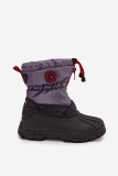 Graue Snowboots mit Reißverschluss
