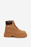 Gefütterte Camel-Stiefelette mit Reißverschluss