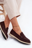 Mokassin aus Wildlederimitat, braun