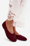 Ballerinas aus Velourslederimitat in Lila