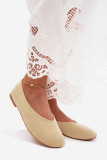 Gelbe Ballerinas aus Wildlederimitat