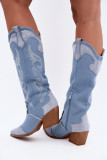 Jeans-Westernstiefel mit Absatz