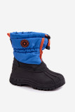 Blaue Schneestiefel mit Reißverschluss