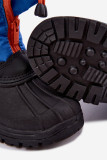 Blaue Schneestiefel mit Reißverschluss