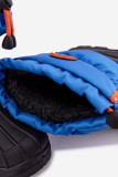 Blaue Schneestiefel mit Reißverschluss
