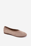 Beige Ballerinas mit geflochtenem Saum