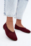Ballerinas mit geflochtener Umrandung bordeaux