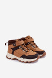 Gefütterte Trekkingschuhe mit Klettverschluss, braun