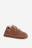Schnürbare Schneestiefel aus Veloursleder