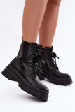 Schwarze Ankle-Workery mit Plateau und dekorativem Bommel