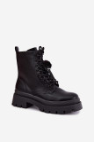 Schwarze Ankle-Workery mit Plateau und dekorativem Bommel