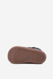 Blaue Barfuß-Schneestiefel aus Leder
