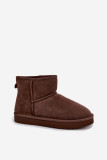 Gefütterte braune Wildleder-Snowboots mit Fell