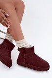 Gefütterte Wildleder-Snowboots mit Fell, bordeaux