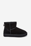 Gefütterte schwarze Wildleder-Snowboots mit Fell