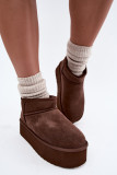 Snowboots aus echtem Wildleder in Braun
