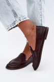 Bordeauxrote Mokassins aus Kunstleder