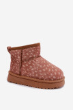 Braune Schneestiefel mit warmem Futter
