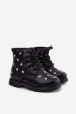 Gefütterte Mädchen-Stiefelette mit Herzchen