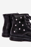 Gefütterte Mädchen-Stiefelette mit Herzchen