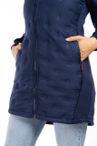 Sweatjacke mit strukturiertem Material Dunkelblau