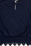 Spitzentop blau