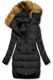 Winterjacke mit Kapuze schwarz