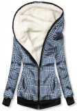 Wende-Sweatjacke mit Kapuze blau/weiß
