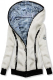 Wende-Sweatjacke mit Kapuze blau/weiß