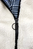 Wende-Sweatjacke mit Kapuze blau/weiß
