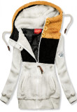 Winter Sweatjacke weiß-schwarz