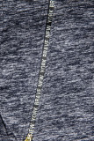 Verlängerte Fleecejacke dunkelblau