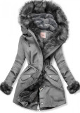 Wintermantel Parka grau