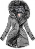 Wintermantel Parka grau
