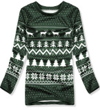 Sweatshirt mit Weihnachtsmuster grün