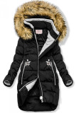 Winter Jacke mit Kapuze schwarz
