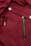 Wende-Parka für Winter weinrot/schwarz