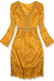 Spitzenkleid mustard