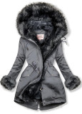 Wintermantel Parka dunkelgrau