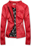 Basic-Kunstlederjacke rot
