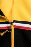 Verlängertes Sweatshirt schwarz / gelb