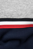 Verlängertes Sweatshirt blau / grau