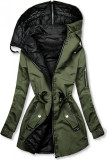 Frühlings-Wendejacke  khaki / schwarz
