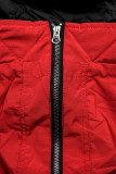 Frühlings-Wendejacke  rot/ schwarz