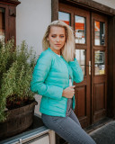 Kurze Steppjacke mintgrün