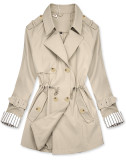 Ecru Trenchcoat mit Taillengürtel