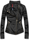 Kurzjacke aus weichem Lederimitat schwarz