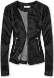 Jacke aus weichem Kunstleder schwarz