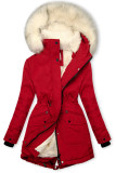 Parka mit warmem Futter Rot/Ecru